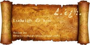 Ludwigh Ákos névjegykártya